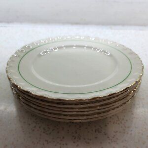 Vintage Cream Petal Tea Plates Set of 6